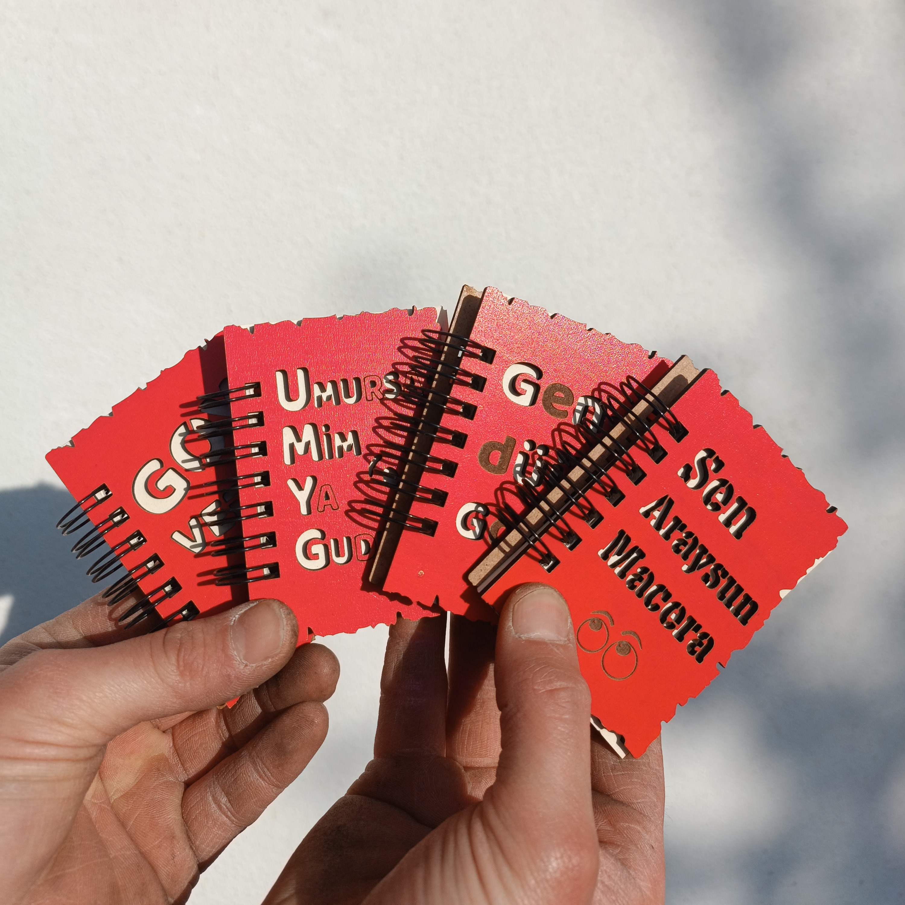 Ahşap Kapaklı Yöresel Mini Boy Defter 3
